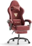 Thumbnail Gaming Chair Racing with Footrest and Massage Lumbar Cushion — Massage Chairs, Generic
