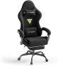 Thumbnail Gaming Chair Racing with Footrest and Massage Lumbar Cushion — Massage Chairs, Generic