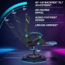 Thumbnail Gaming Chair with LED RGB Lights with Massage and Footrest — Smart Chairs, HOFFREE