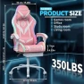 Thumbnail Gaming Chair with Massage, Bluetooth Speakers, RGB Lights and Footrest — Smart Chairs, VANSPACE
