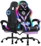 Thumbnail Gaming Chair with Massage, Bluetooth Speakers, RGB Lights and Footrest — Smart Chairs, VANSPACE
