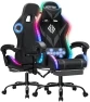 Thumbnail Gaming Chair with Massage, Bluetooth Speakers, RGB Lights and Footrest — Smart Chairs, VANSPACE
