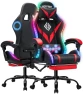 Thumbnail Gaming Chair with Massage, Bluetooth Speakers, RGB Lights and Footrest — Smart Chairs, VANSPACE