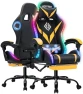 Thumbnail Gaming Chair with Massage, Bluetooth Speakers, RGB Lights and Footrest — Smart Chairs, VANSPACE