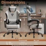 Thumbnail Gaming Chair with Mesh Fabric, Adjustable Lumbar Support, Footrest and Headrest — Smart Chairs, Vonesse
