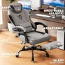 Thumbnail Gaming Chair with Mesh Fabric, Adjustable Lumbar Support, Footrest and Headrest — Smart Chairs, Vonesse