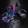 Thumbnail Gaming Chair with Speakers, RGB LED Lights, Ergonomic Chair with Footrest, Linkage Armrest — Smart Chairs, GTPLAYER