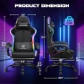 Thumbnail Gaming Chair with Speakers, RGB LED Lights, Ergonomic Chair with Footrest, Linkage Armrest — Smart Chairs, GTPLAYER