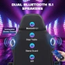 Thumbnail Gaming Chair with Speakers, RGB LED Lights, Ergonomic Chair with Footrest, Linkage Armrest — Smart Chairs, GTPLAYER