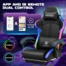 Thumbnail Gaming Chair with Speakers, RGB LED Lights, Ergonomic Chair with Footrest, Linkage Armrest — Smart Chairs, GTPLAYER