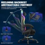Thumbnail Gaming Chair with Speakers, RGB LED Lights, Ergonomic Chair with Footrest, Linkage Armrest — Smart Chairs, GTPLAYER