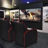 Thumbnail Gaming Recliner with Massage, Adjustable Footrest & Side Pocket — Massage Chairs, GYMAX