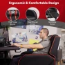 Thumbnail Gaming Recliner with Massage, Adjustable Footrest & Side Pocket — Massage Chairs, GYMAX
