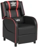 Thumbnail Gaming Recliner with Massage, Adjustable Footrest & Side Pocket — Massage Chairs, GYMAX