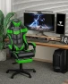 Thumbnail Green Gaming Chair with Footrest — Smart Chairs, Soontrans