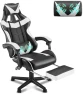 Thumbnail Green Gaming Chair with Footrest — Smart Chairs, Soontrans