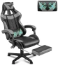 Thumbnail Green Gaming Chair with Footrest — Smart Chairs, Soontrans