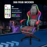 Thumbnail LED Gaming Chair with Speakers and Massage — Smart Chairs, HOFFREE