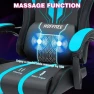 Thumbnail LED Gaming Chair with Speakers Massage Big and Tall Computer Chair with RGB Lights Bluetooth Game Chair with Footrest — Smart Chairs, HOFFREE