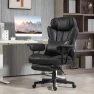 Thumbnail Massage Executive Office Chair with 6 Vibration Points, Heated, Foot Rest, Lumbar Support — Smart Chairs, HOMCOM