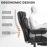 Thumbnail Massage Executive Office Chair with 6 Vibration Points, Heated, Foot Rest, Lumbar Support — Smart Chairs, HOMCOM