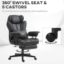 Thumbnail Massage Executive Office Chair with 6 Vibration Points, Heated, Foot Rest, Lumbar Support — Smart Chairs, HOMCOM