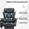 Thumbnail Massage Executive Office Chair with 6 Vibration Points, Heated, Foot Rest, Lumbar Support — Smart Chairs, HOMCOM
