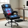 Thumbnail Massage Office Chair with Heat, 7 Points Vibration, Ergonomic Executive Chair with Footrest — Massage Chairs, HOFFREE