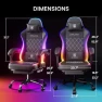 Thumbnail RGB Gaming Chair with Footrest, Massage, LED Lights, Lumbar Support — Smart Chairs, GTPLAYER