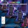 Thumbnail RGB Gaming Chair with Footrest, Massage, LED Lights, Lumbar Support — Smart Chairs, GTPLAYER