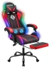 Thumbnail RGB Gaming Chair with LED Lights, Massage, and Footrest — Smart Chairs, VANSPACE