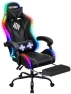 Thumbnail RGB Gaming Chair with Massage and LED Lights Ergonomic Video Game Chairs with Footrest High Back Reclining Computer... — Massage Chairs, VANSPACE