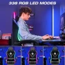 Thumbnail RGB Gaming Chair with Massage and LED Lights Ergonomic Video Game Chairs with Footrest High Back Reclining Computer... — Massage Chairs, VANSPACE