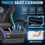 Thumbnail RGB Gaming Chair with Massage and LED Lights Ergonomic Video Game Chairs with Footrest High Back Reclining Computer... — Massage Chairs, VANSPACE