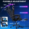 Thumbnail RGB Gaming Chair with Massage and LED Lights Ergonomic Video Game Chairs with Footrest High Back Reclining Computer... — Massage Chairs, VANSPACE
