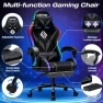 Thumbnail RGB Gaming Chair with Massage and LED Lights Ergonomic Video Game Chairs with Footrest High Back Reclining Computer... — Massage Chairs, VANSPACE