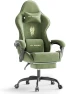 Thumbnail Velvet Fabric Gaming Chair with Footrest and Massage Lumbar Cushion — Smart Chairs, Ferghana