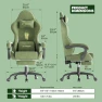 Thumbnail Velvet Fabric Gaming Chair with Footrest and Massage Lumbar Cushion — Smart Chairs, Ferghana