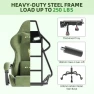 Thumbnail Velvet Fabric Gaming Chair with Footrest and Massage Lumbar Cushion — Smart Chairs, Ferghana