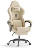 Thumbnail Velvet Fabric Gaming Chair with Footrest and Massage Lumbar Cushion — Smart Chairs, Ferghana