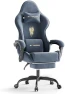 Thumbnail Velvet Fabric Gaming Chair with Footrest and Massage Lumbar Cushion — Smart Chairs, Ferghana