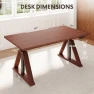 Thumbnail 60 x 30 Inch Oak Executive Standing Desk, Dual Motor Electric Height Adjustable Desk — Standing Desk, FLEXISPOT