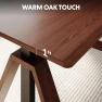 Thumbnail 60 x 30 Inch Oak Executive Standing Desk, Dual Motor Electric Height Adjustable Desk — Standing Desk, FLEXISPOT
