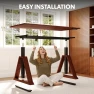 Thumbnail 60 x 30 Inch Oak Executive Standing Desk, Dual Motor Electric Height Adjustable Desk — Standing Desk, FLEXISPOT