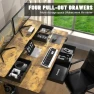 Thumbnail Electric Standing Desk with 4 Drawers and Storage Shelves — Standing Desk, ExaDesk