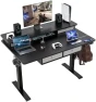 Thumbnail Electric Standing Desk with 4 Drawers and Storage Shelves — Standing Desk, ExaDesk