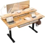 Thumbnail Electric Standing Desk with 4 Drawers and Storage Shelves — Standing Desk, ExaDesk