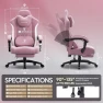 Thumbnail Fabric Gaming Chair with Heated Massage Lumbar Support — Massage Chairs, Dowinx