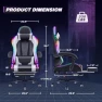 Thumbnail Gaming Chair with Footrest and Massage Lumbar Support — Smart Chairs, Homall