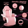 Thumbnail Gaming Chair with Footrest, Massage — Massage Chairs, GYMAX